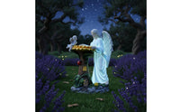 Auto on at Night Solar Angel Statue Weatherproof Outdoor Decor Waterproof