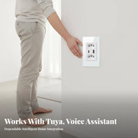 WiFi Power Outlet with Charging Port C Spoken Control Brazilian Common Wall Recept Electric Le Smart Wall Socket with Charging