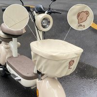 Elasticized Electric Bike Basket Cover Safeguarding Scooter Basket Cover Dustproof Long-Lasting for Commuters