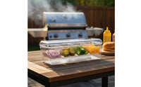Divided Food Tray with Ice Base Shatterproof Relish Server with Compartments