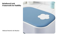 Non-Slip 2-Step Stool Sturdy Construction Two-Level Stepper Long-Lasting children's Furniture Strong Load-Bearing for Toddlers, Parents, Bathroom, Entryway, Potty Training, Nursery