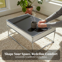 Single-Cubby Side Table Square Shape Household Furniture Modern Design