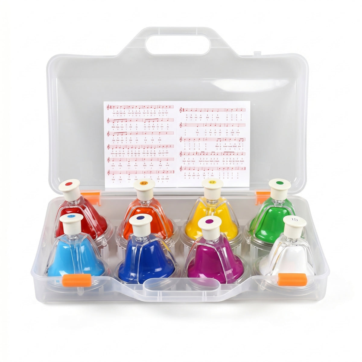 8 Pieces Educational 8 Note Hand Bell Set Interactive Play Children's Plaything