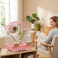 New Parrot Ecological Anti-Splash Bird Cage for Finches, Budgies, Cockatiels, Mynahs - Large Household Eco-Villa