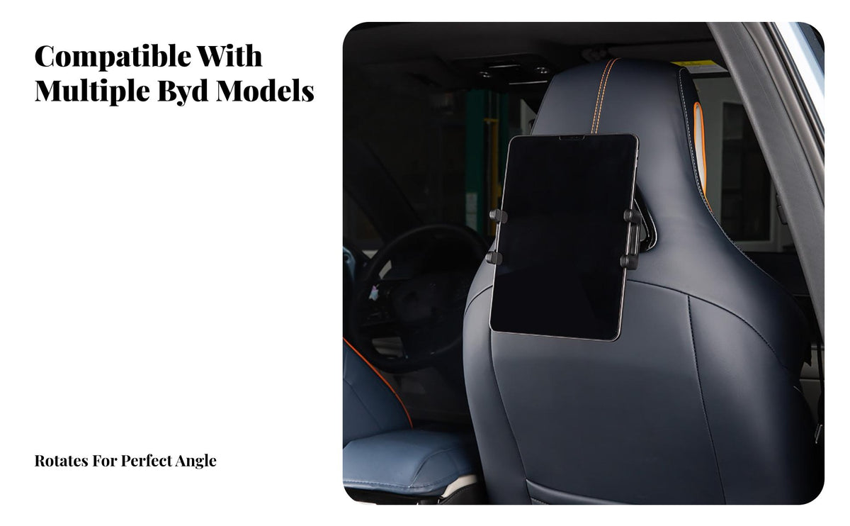 Rear Seat Tablet Mount 360 Degree Rotation Rear Seat Tablet Holder Rear Seat Amusement Stand No-Tools-Needed Installation