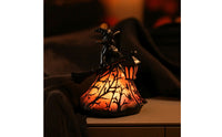 Tabletop Witch Statue with Lantern Seasonal Witch Figurine Gothic Halloween Lantern Sculpted for Collectors