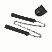 Compact Hand Chain Saw with Strap Loops Portable Pocket Chainsaw with Handles Bidirectional Teeth Pocket Chain Saw Foldable for Backpackers, Camping, Backpacking