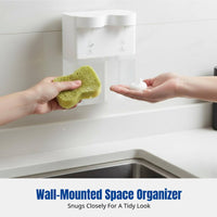 Automatic Soap Dispenser, Dual-Head Liquid & Foam, Touchless Wall-Mount, Adjustable Output, Modern Minimalist