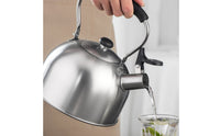 Steaming Kettle Heat-Resistant Handle Whistling Kettle Easy to Clean Stainless Steel Tea Pot for Families, Kitchen