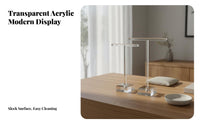 Cross-Shaped Earring Stand Transparent Earring Display Rack Clear Jewelry Display Minimalist Design Clear T-Shaped Stand