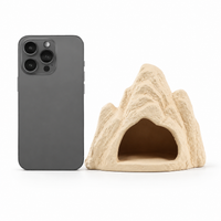 Creature Hide, Aquarium Hide, Aquarium Cave, Submersible Porous Shelter with Hiding Spots, Breeding Chambers, 2 Pieces