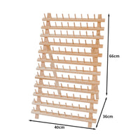 Space-Saving Wooden Thread Rack Multi-Slot Foldable Spool Holder Sturdy Sewing Thread Organizer Easy to Use for Craft Room, Salon