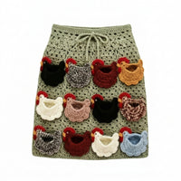 Handmade Crochet Egg Collecting Apron Cute Egg-Collecting Apron Soft Charming for Homestead