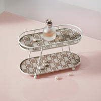 Cosmetic Display Rack Space Saving Vanity Countertop Organizer Versatile Skincare Storage Shelf for Bedroom