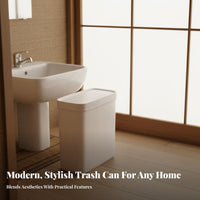 Space Saving Narrow Space Trash Bin Long-Lasting PP Material Slim Trash Can with Lid Odor-Sealing Narrow Waste Basket Easy to Clean for Bathroom, Office, Bedroom