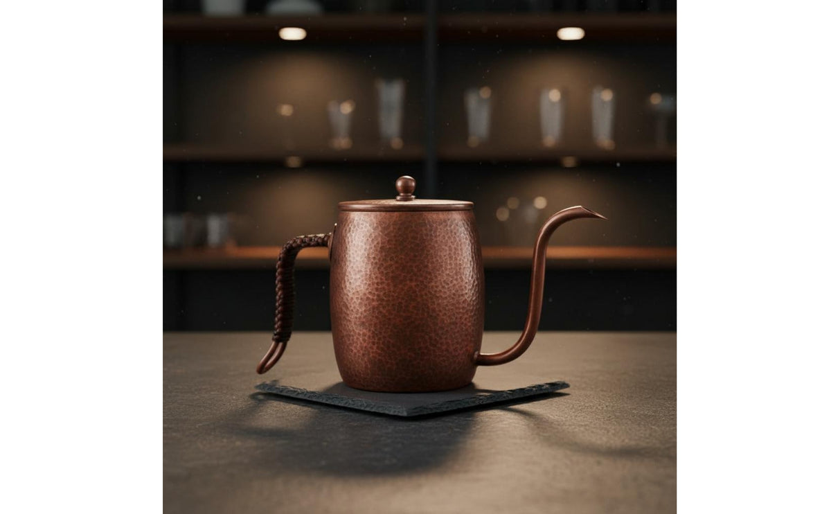Handmade Copper Coffee Kettle Pouring Gooseneck Kettle for Tea Making