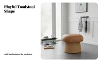 Multi-Purpose Toadstool Rope Stool Compact Fungi-inspiredShaped Seat Natural Look Household Furniture Rustic Design for Homestay Owners, Homeowners, Living Room, Entryway, Guesthouse, Playroom