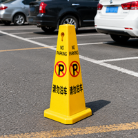 Color Cone, Triangle Cone, Marker Cone, Yellow, Black, 500g, Plastic, Warning Cone