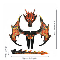 Dragon Costume Set Lightweight Dress-up Item Soft for Party