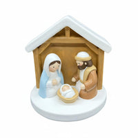 Resin Nativity Set Miniature Holy Family Ornaments Collectible for Easter, Home