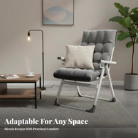 Reclining Function Foldable Nap Chair Space-Saving Padded Folding Lounger High spine Support Portable Furniture Multi-Purpose Use for Students, Office Workers, Adults, Dorm Room, Bedroom