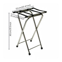 Space Saving Foldable Hotel Luggage Rack Easy to Carry Stainless Steel Luggage Rack Long-Lasting Guest Furniture Heavy Duty for Travel