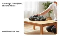 Realistic Texture Faux Qinglong Stone Natural Look Indoor Decorative Rockery Long-Lasting Landscaping Simulation Stone Easy Installation for Homeowners, Landscapers, Interior Designers, Living Room, Yard, Patio, Office