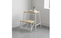 Combination Purpose Ladder Stool Space-Saving 2 Step Stool Non-Slip Feet Small Step Ladder for Kitchen, Living Room, Bedroom