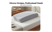 Full Full-Coverage Design Fitted Beauty Bed Pillowcase Non-Slip Rectangular Massage Pillow Cover Elasticated Border for Estheticians