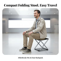 Long-Lasting Portable Fishing Stool Versatile Portable Camping Stool Sturdy Construction for Campers, Travelers, Queuing, Hiking, Picnics