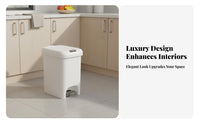 Foot Pedal Trash Can Large Capacity Foot Pedal Waste Bin Kitchen Garbage Can Hands-Effortless Function Lidded Wastebasket