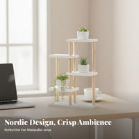 Single-Tier Pot Riser Space-Saving Plant Stand Natural look for Countertop