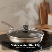 Heat-Resistant Tempered Glass Pot Lid Food-Grade Materials Universal Pan Lid Easy to Clean for Home Cooks, Parents, Stovetop, Kitchen