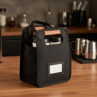 Foldable Drink Delivery Bag Sturdy Base Coffee Carrier Waterproof Lining Multi-Cup Beverage Tote for Beach Party