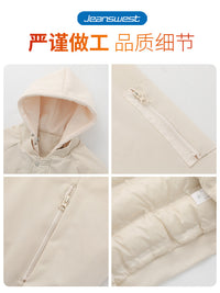 真维斯棉服外套男士2025新款冬季宽松连帽夹克假两件加厚保暖棉衣