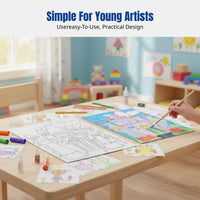 Wooden Canvas Doodle Board, Cartoon Coloring DIY Kit, Thin Art Board, Portable, Creative Activity