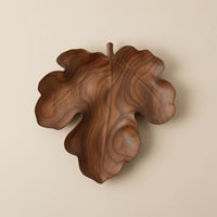Maple Leaf Tray Hand-Crafted Decorative Leaf Tray Walnut for Hosts, Homeowners, Tabletop Decor, Tea Service