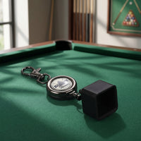 Compact Pool Chalk Holder with Retractable Cord Keychain-Style Chalk Holder with Retractable Cord Attach-on Accessories Convenient