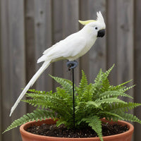 Simulation Macaw Statue Bird Sculpture Decoration Realistic Bird Sculpture Ornament for Outdoor, Balcony, Patio