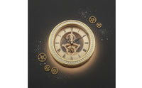 Wall Clock Transparent Center Roman Numeral Wall Clock Decorative Home Decor