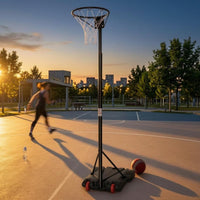 Weighted Base Adjustable Netball Hoop Stand Wheels Adjustable Height Netball Post Indoor Outdoor Sports Equipment