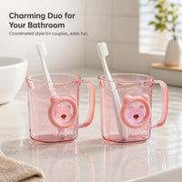 Cartoon Toothbrush Cup Set for Home, Students, and Couples - Creative and Cute