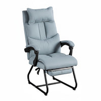 Ergonomic Design Sled Base Armchair Fixed curved-Shaped Frame Office Furniture Thickly Padded managerial Seat High spine assistance for managerials, Students, Big and Tall People, Study Room, Reception Area
