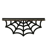 Arachnid Web Wall-Mounted Shelf Dark-Themed Gothic Wall-Mounted Shelf Space-Saving for Collectors