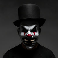 Latex Mask with Top Hat Sculpted Scary Clown Mask Realistic for Adults