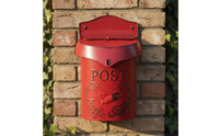 Wall Mount Mailbox Distressed Finish Vintage Wall Mailbox Weather Resistant European Design Post Box for Outdoor, Front Porch, Entryway