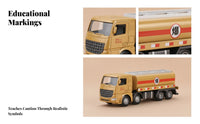 Printed Striping Alloy Tanker Truck Fuel Markings Die-Cast Tanker Truck Long Body