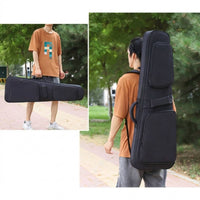 Electric Guitar Gig Bag Backpack Style Electric Guitar Case with Neck Pillow Adjustable for Students, Rehearsals