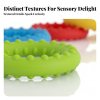 4 Pieces Sensory Bracelet Set Stretchable Wearable Stretchable Bracelet Soft Silicone Spiky Wristband Toy for Adults, School, Office, Travel