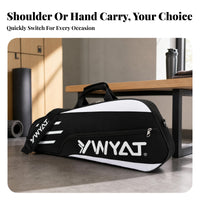 Badminton Racket Bag Detachable Shoulder Strap 4-Racket Bag Front Zippered Pocket